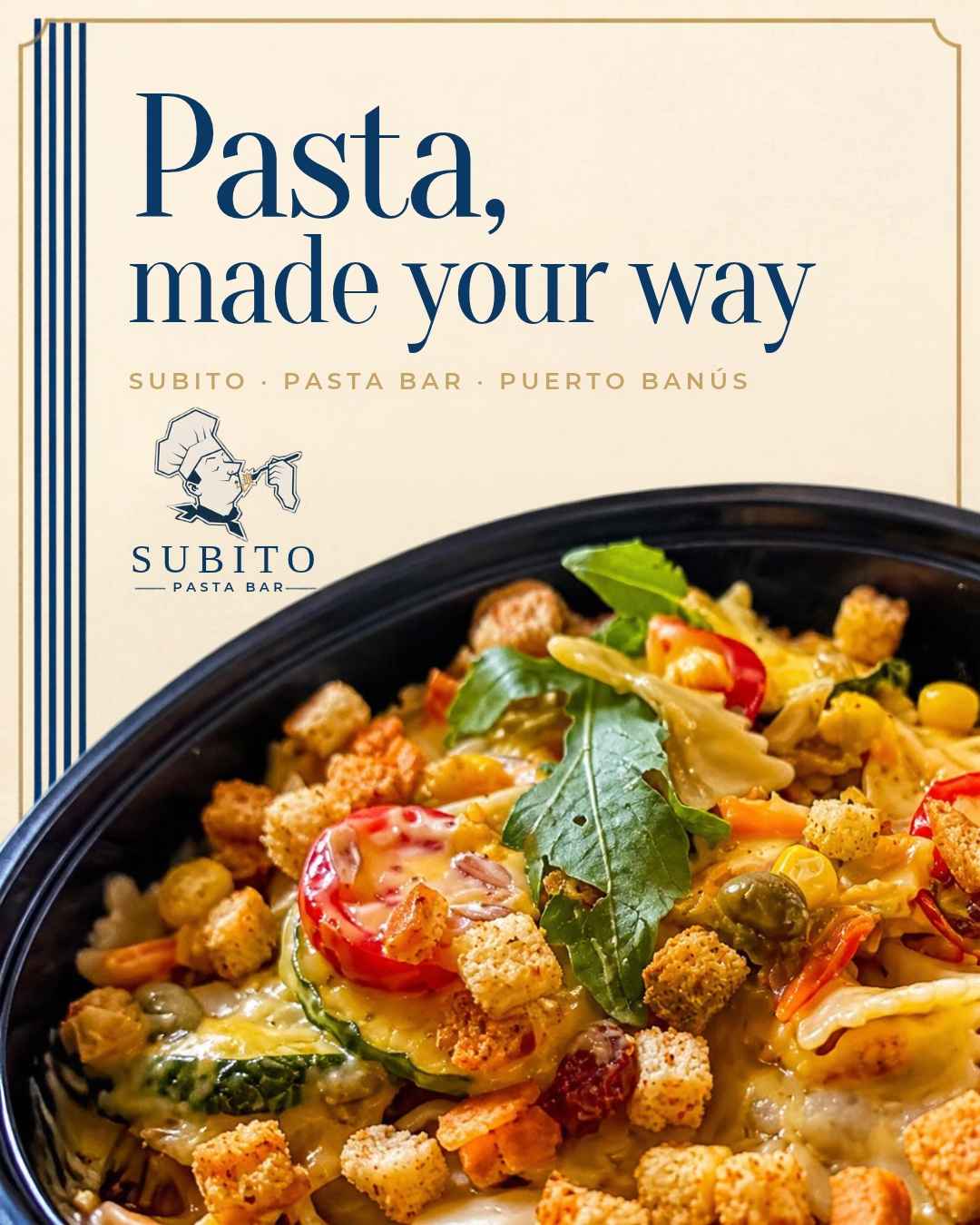 Pasta fresca, preparada exactamente como a ti te gusta.