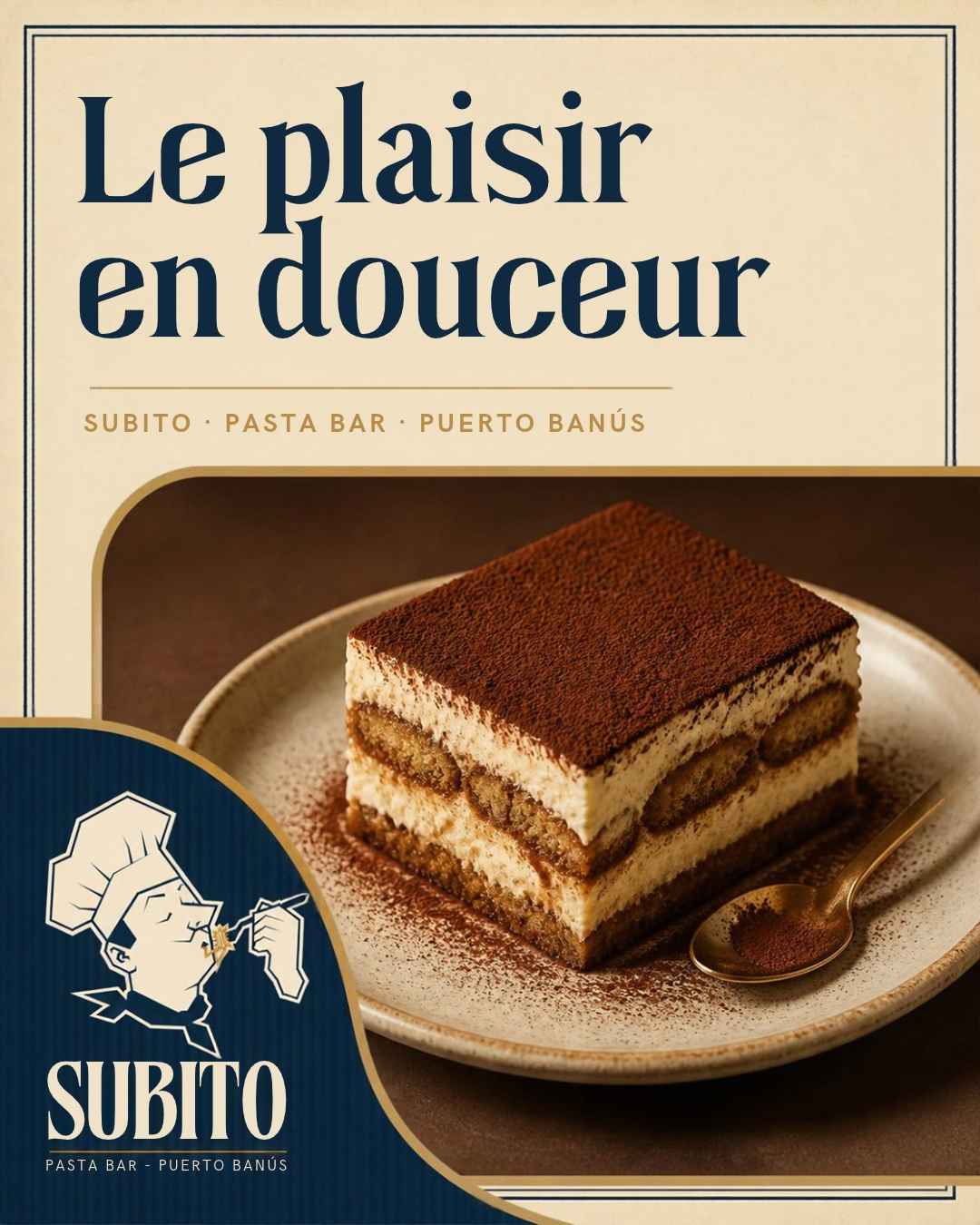 Un dulce final italiano, hecho en casa cada día.